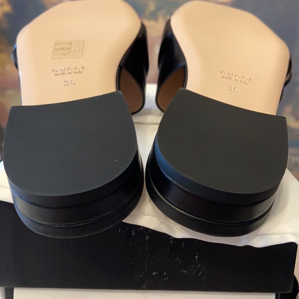 Authentic Gucci Marmont GG Leather Sandal - Picture 9 of 12